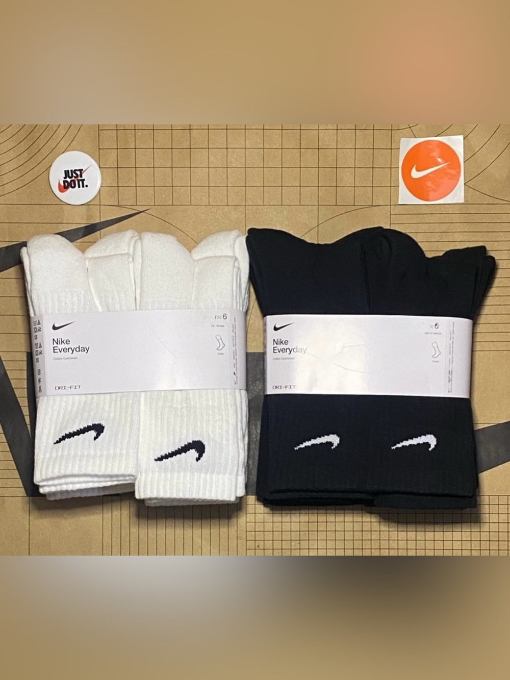 Nike dri-fit Everyday cotton cushioned crew socks 12 pairs adult size S M L XL